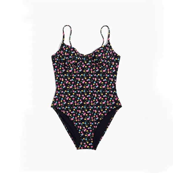 Solid & Striped Taylor One-Piece Swimsuit in Multi Floral Vines, NWT - Picture 4 of 16
